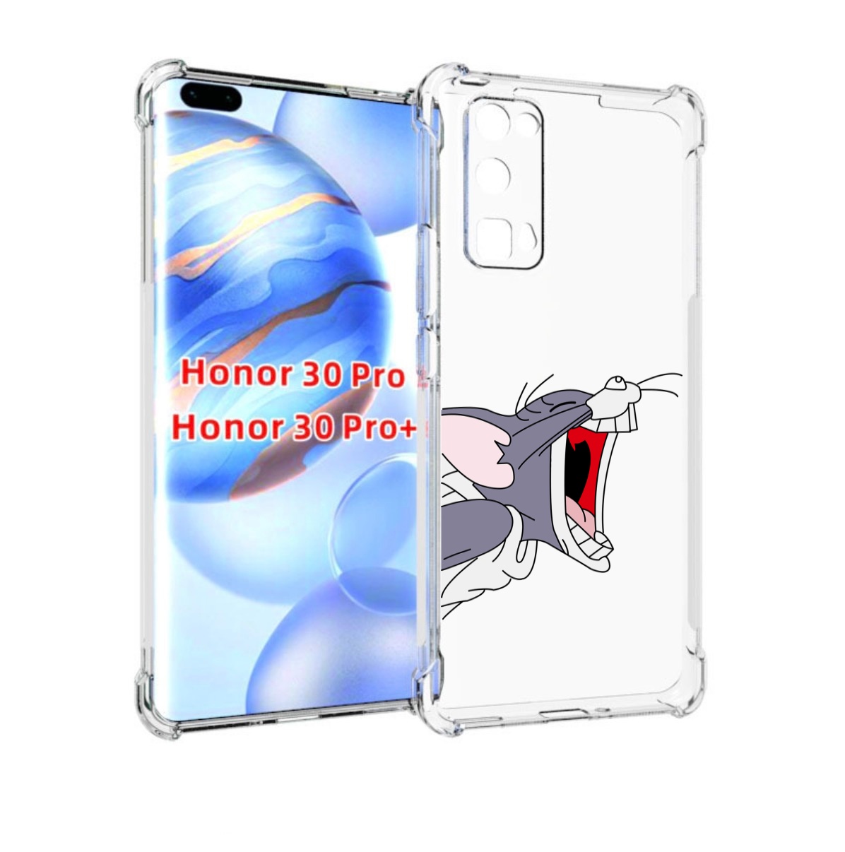 

Чехол бампер MyPads том-голодный для Honor 30 Pro, Прозрачный, Tocco