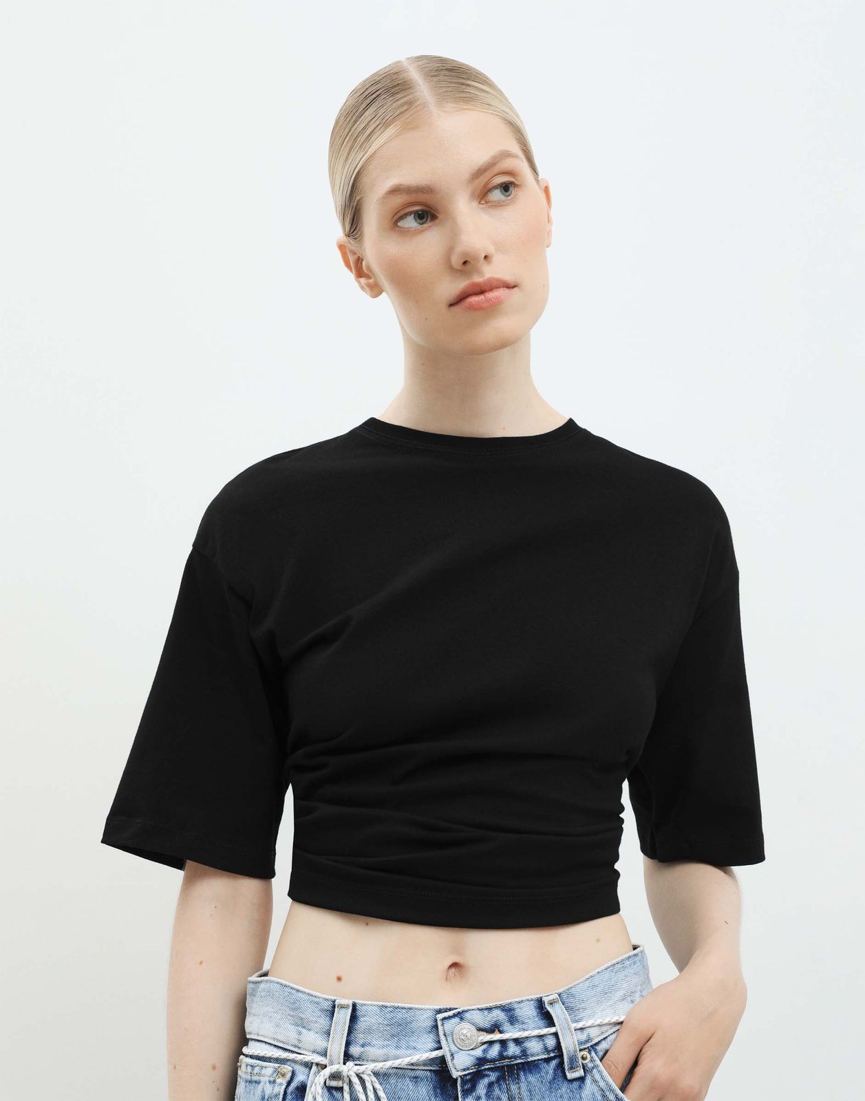 

Футболка женская Gloria Jeans GKT025582 черный XL/170, GKT025582
