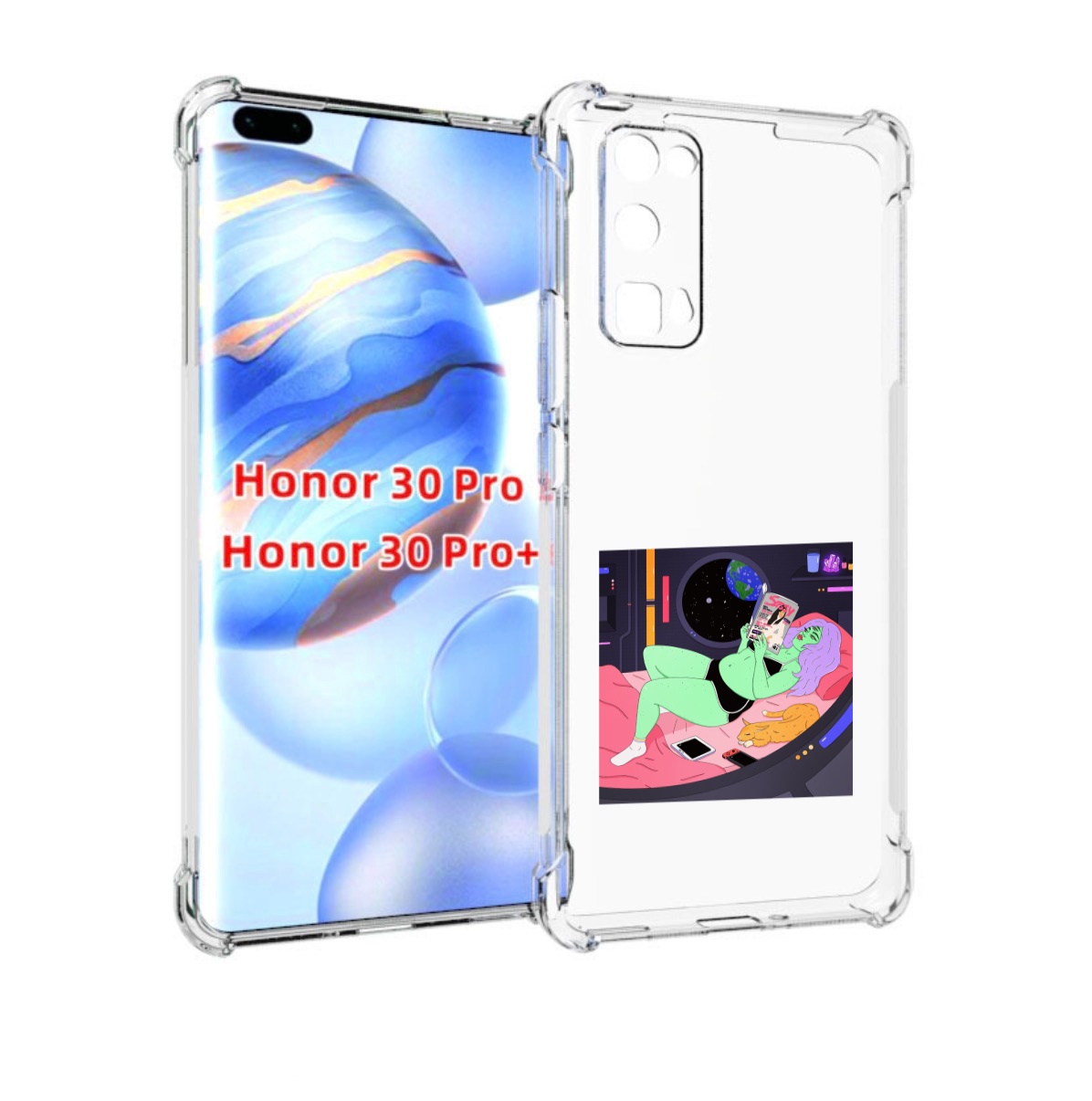 

Чехол бампер MyPads трехглазая девушка зеленая для Honor, Прозрачный, Tocco