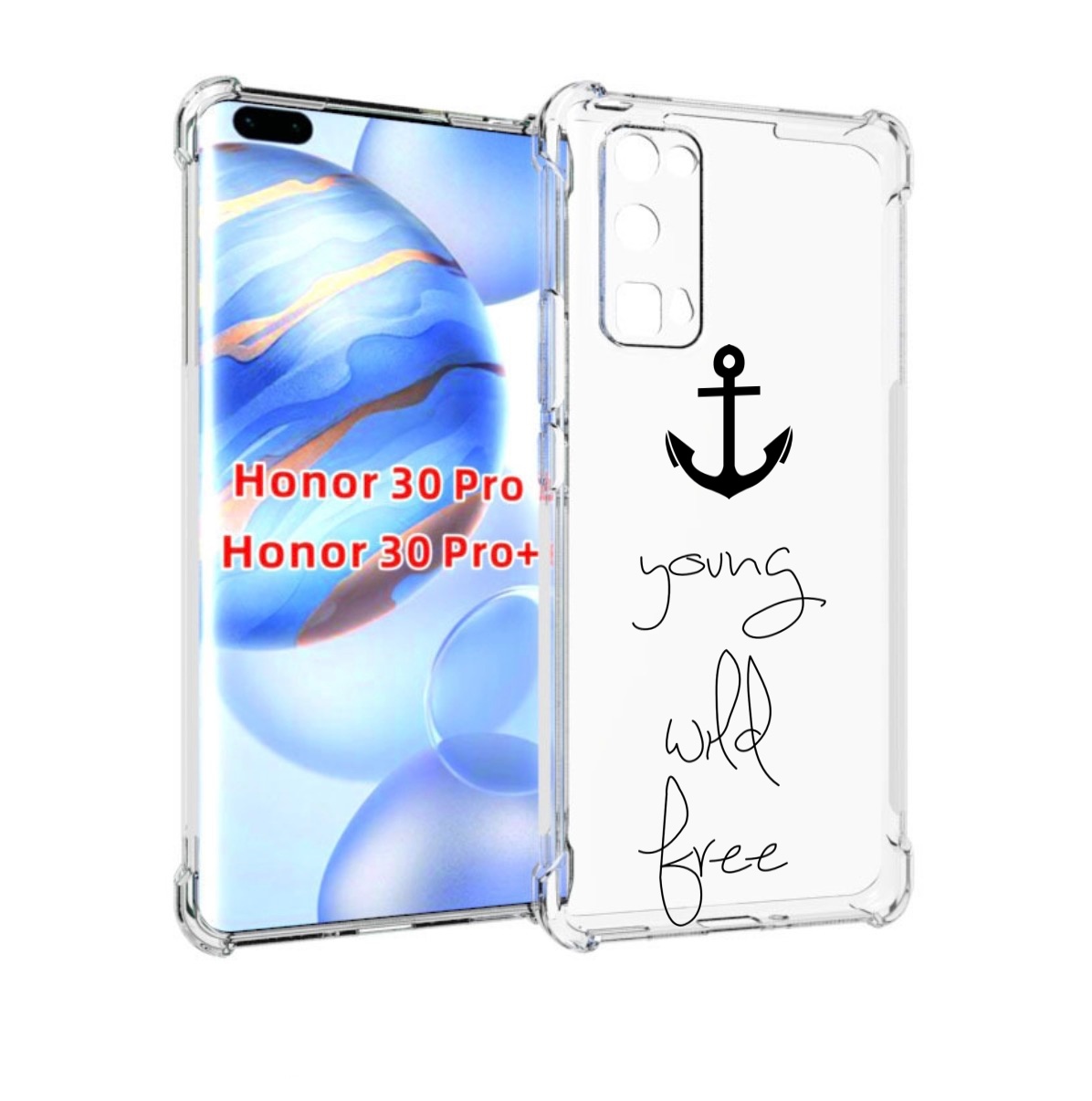

Чехол бампер MyPads ты-будешь-свободным для Honor 30 Pro, Прозрачный, Tocco