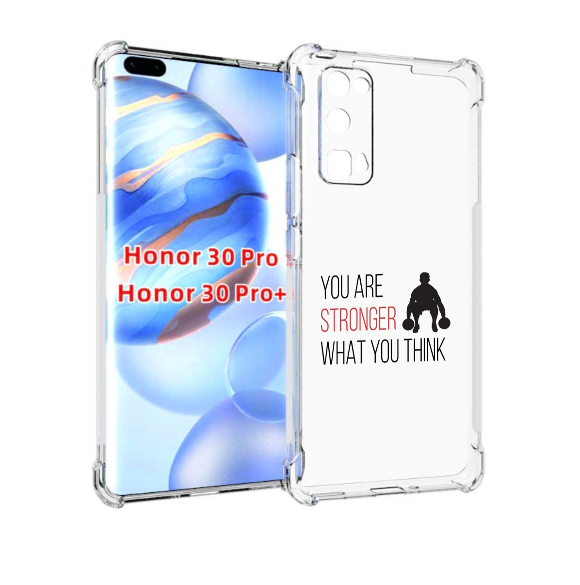 

Чехол бампер MyPads ты-сильнее-чем-думаешь для Honor 30 P, Прозрачный, Tocco