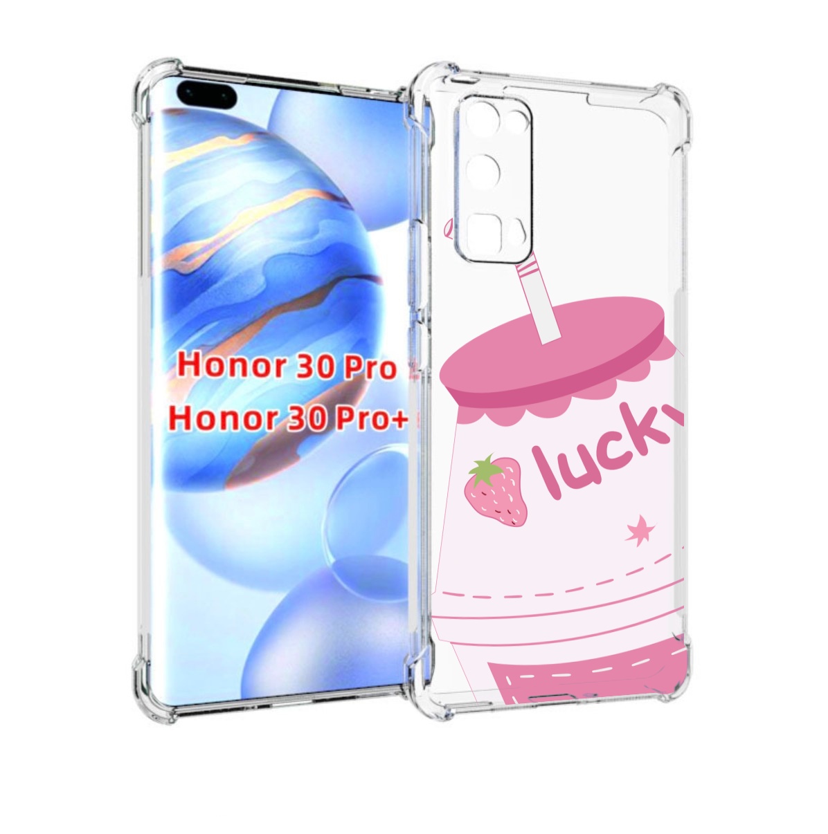 

Чехол бампер MyPads удачный-напиток для Honor 30 Pro Honor, Прозрачный, Tocco
