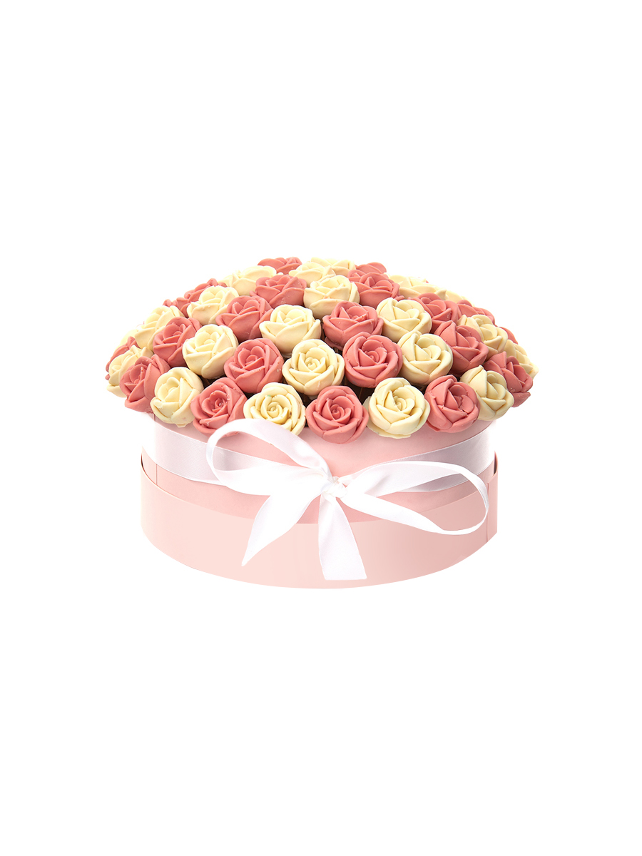 Подарочный набор конфет из 51 шоколадной розы CHOCO STORY SH51-B-BR