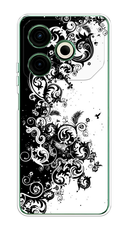 

Чехол на Tecno Pova 6 Neo "Черно белый узор", Белый;черный;серый, 309050-1