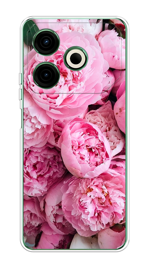 

Чехол на Tecno Pova 6 Neo "Розовые пионы", Бежевый;розовый, 309050-1