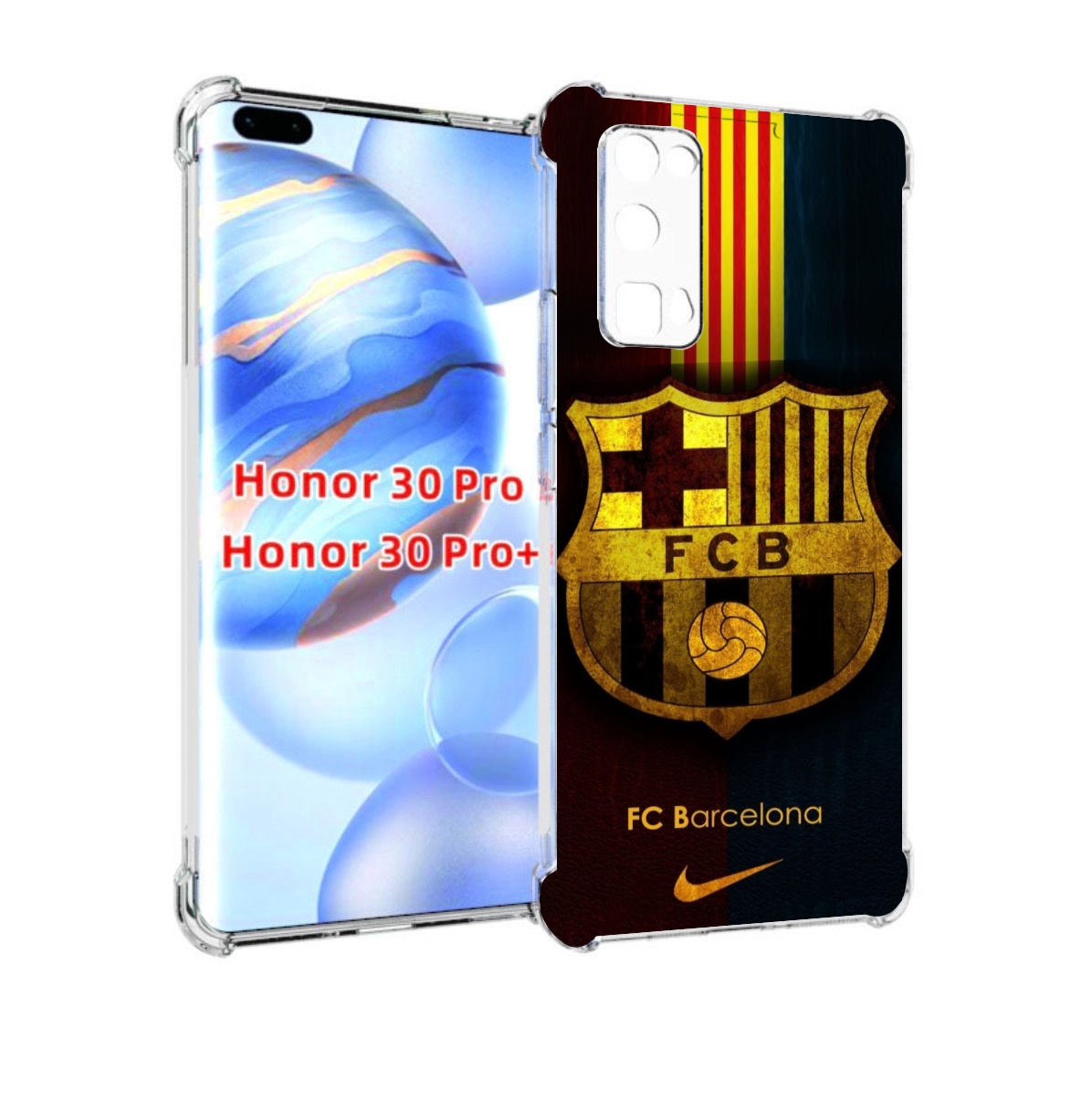 

Чехол бампер MyPads фк барселона мужской для Honor 30 Pro, Прозрачный, Tocco