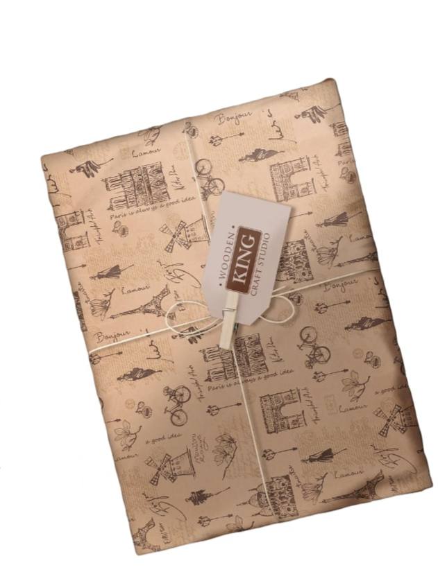 фото Крафт бумага для упаковки подарков moulin rouge 60 см /10 м woodenking