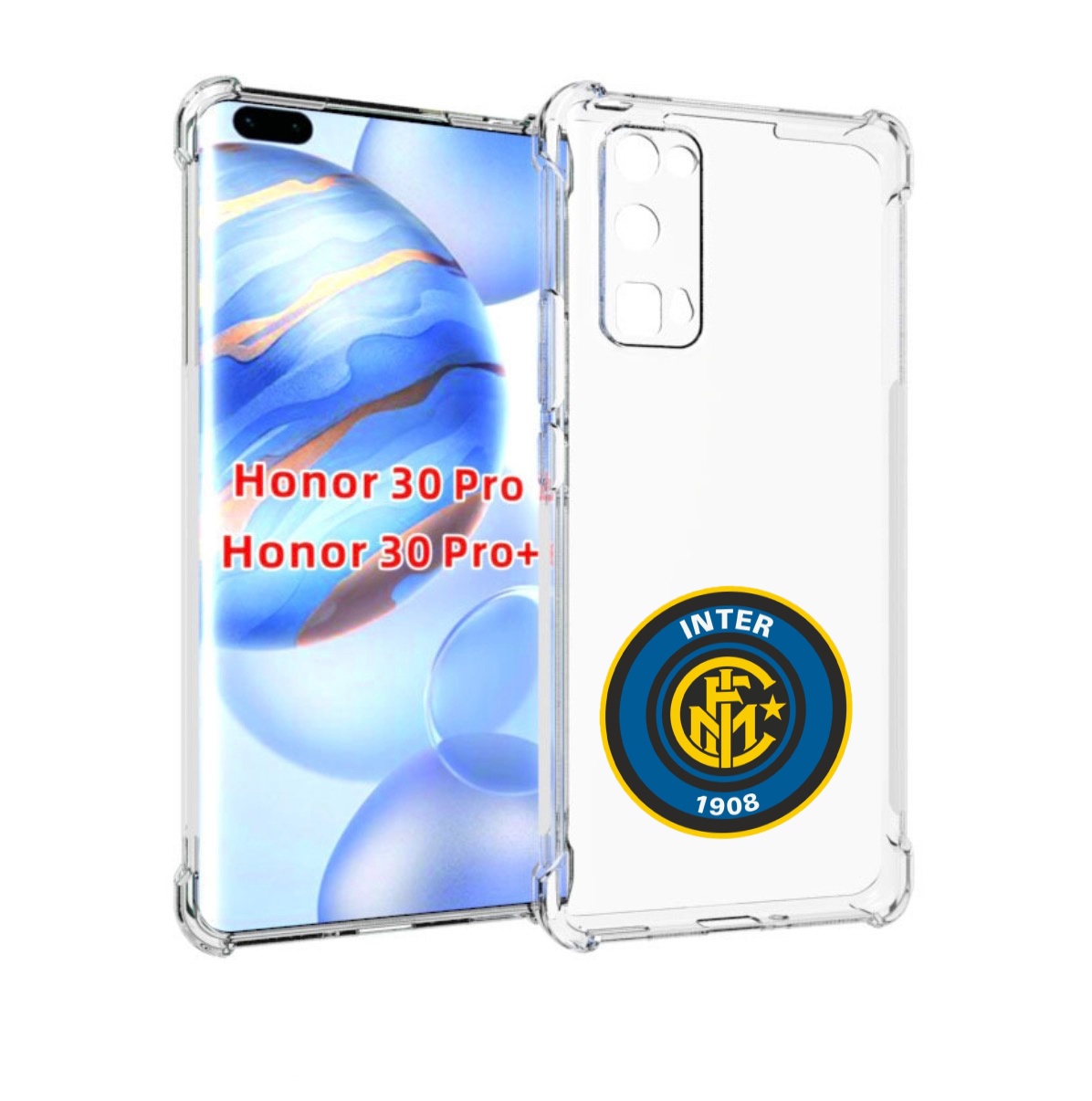 

Чехол бампер MyPads фк интер мужской для Honor 30 Pro Honor, Прозрачный, Tocco