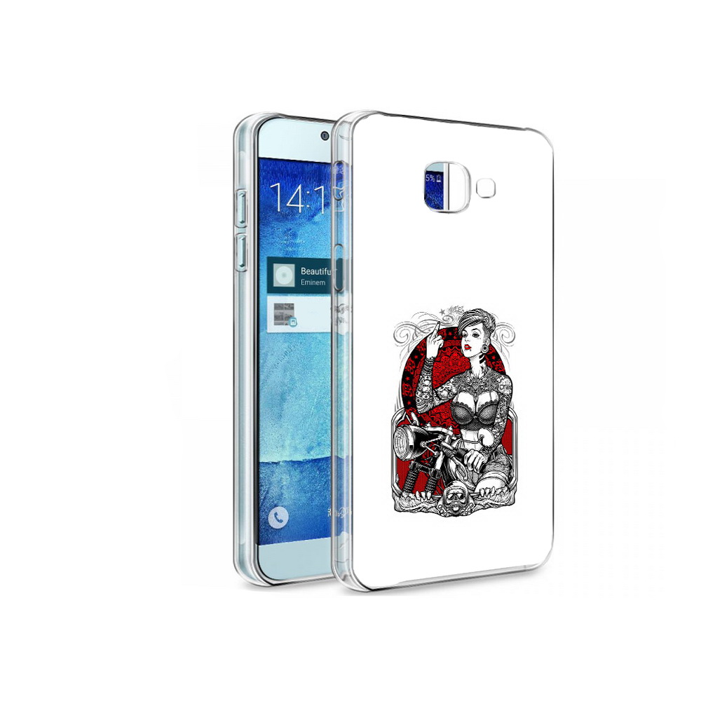 

Чехол MyPads Tocco для Samsung Galaxy A8 девушка на мотоцикле, Tocco