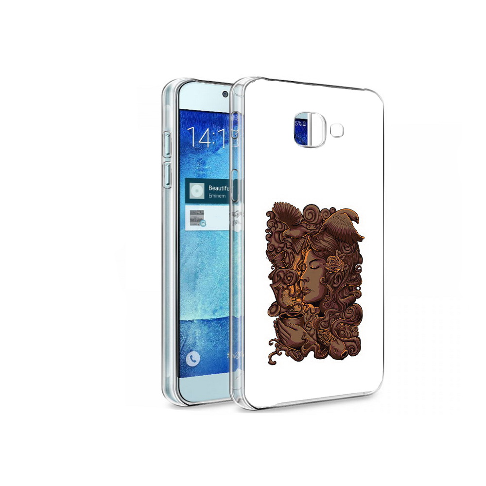

Чехол MyPads Tocco для Samsung Galaxy A8 девушка с длинными волосами абстракция, Tocco
