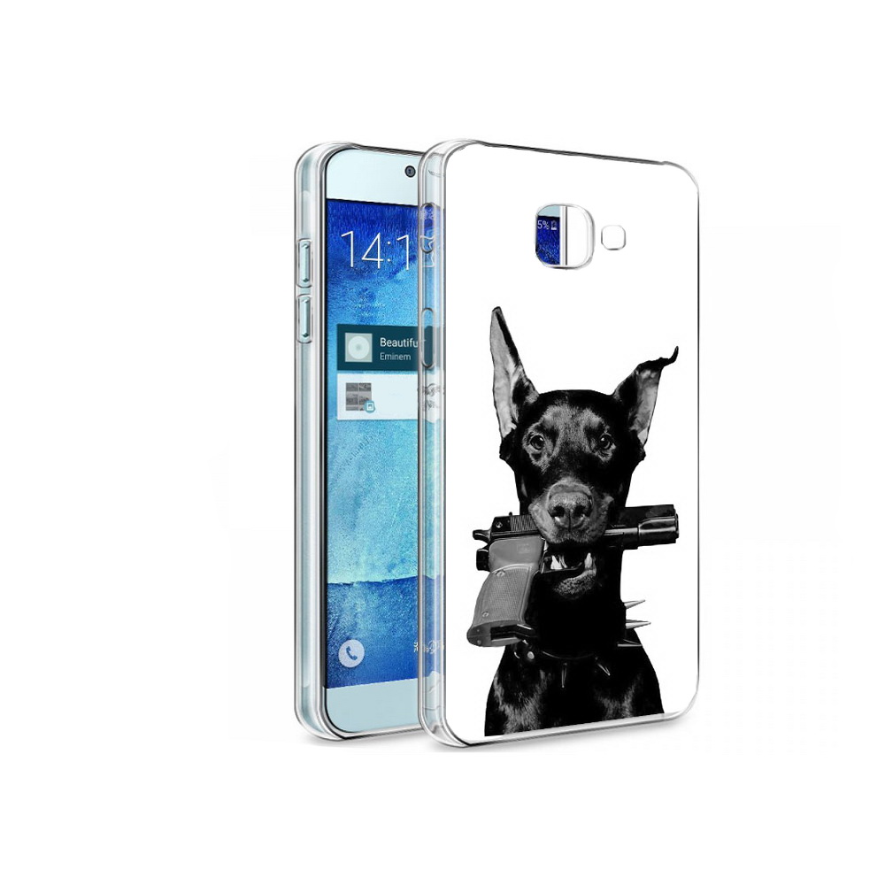 

Чехол MyPads Tocco для Samsung Galaxy A8 доберман с пистолетом, Tocco