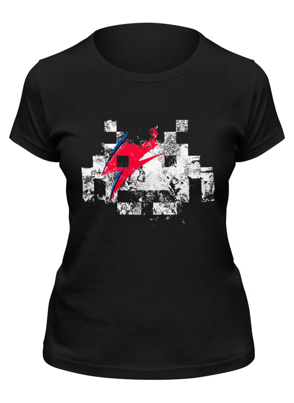 

Футболка женская Printio Космический захватчик черная S, Черный, Космический захватчик