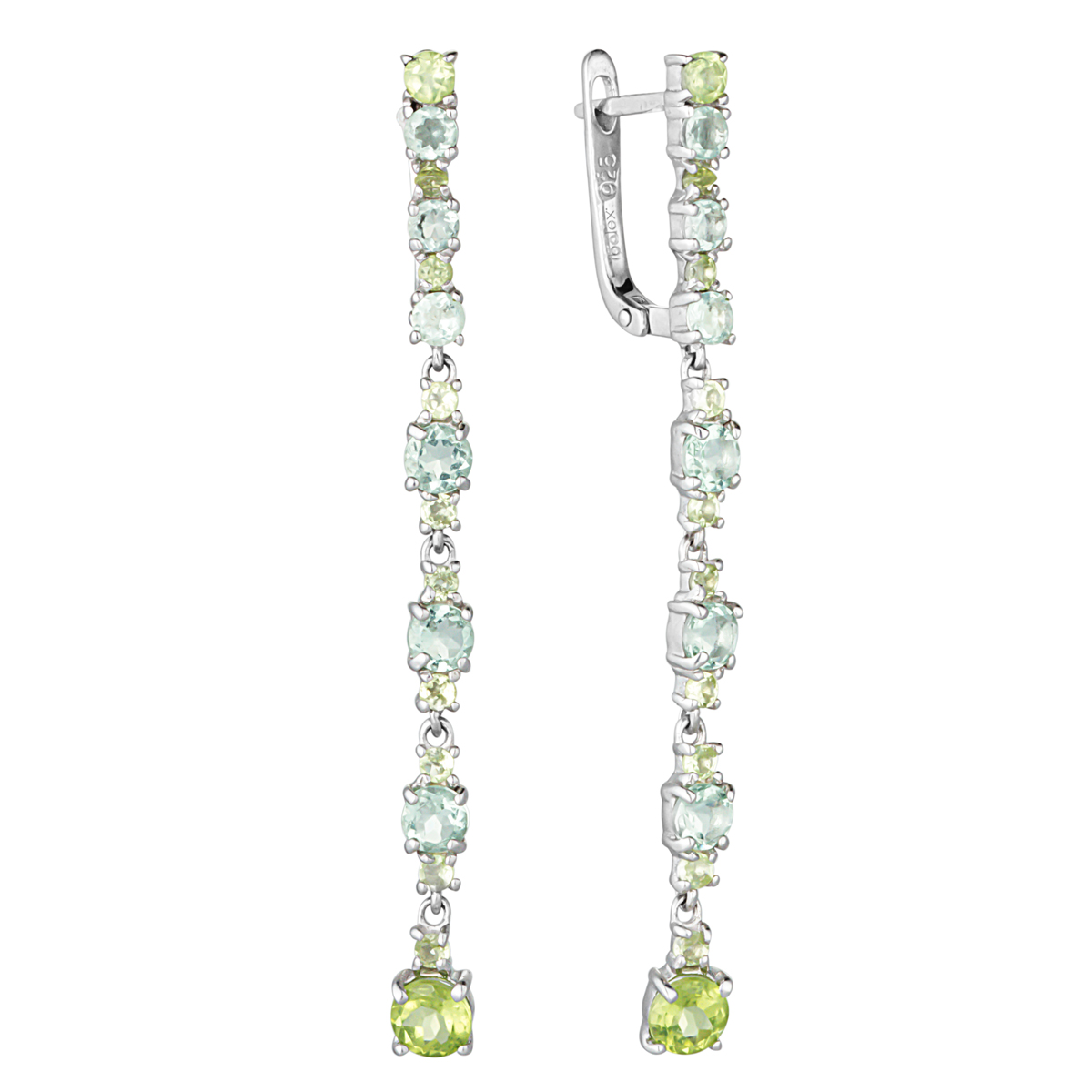 

Серьги из серебра с хризолитом и шпинелью Balex Jewellery 2457930051, 2457930051