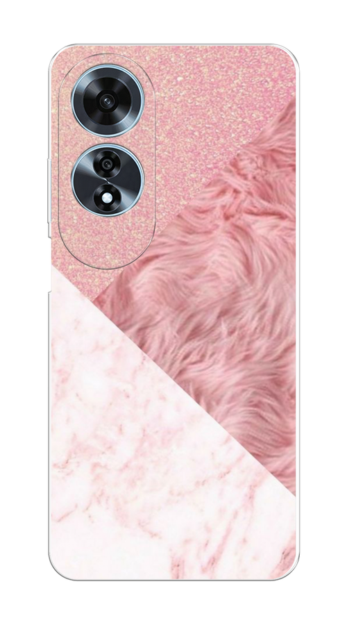 

Чехол на Oppo A60 "Текстурные треугольники", Розовый;белый, 2516950-1