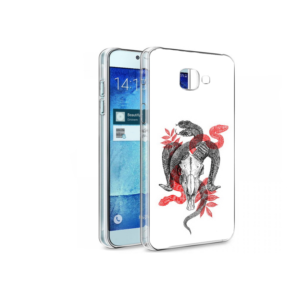 

Чехол MyPads Tocco для Samsung Galaxy A8 змея в черепе рисунок, Tocco