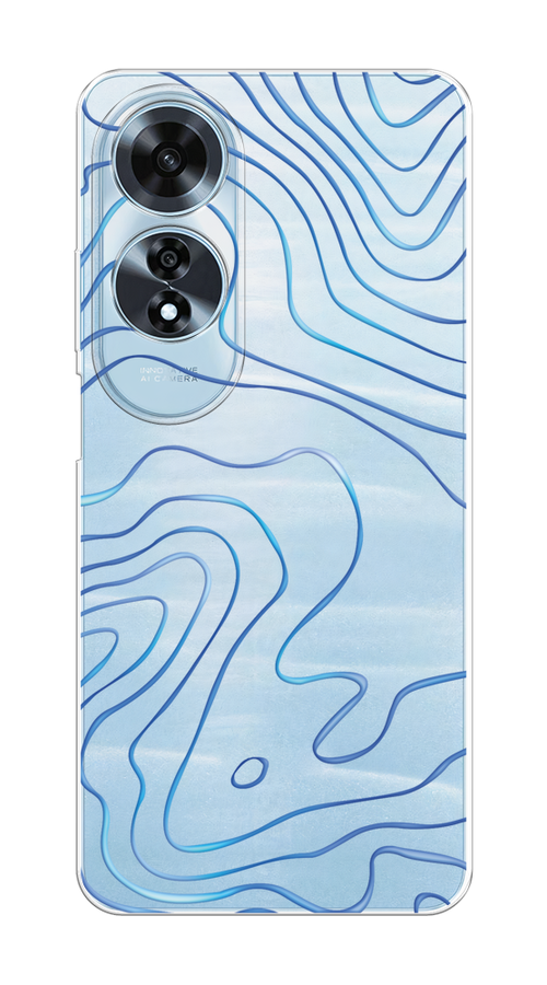 

Чехол на Oppo A60 "Blue lines", Прозрачный;синий, 2516950-1