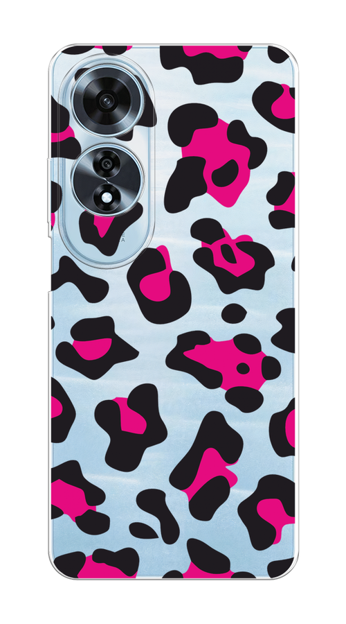 

Чехол на Oppo A60 "Pink cow spots", Черный;розовый, 2516950-1