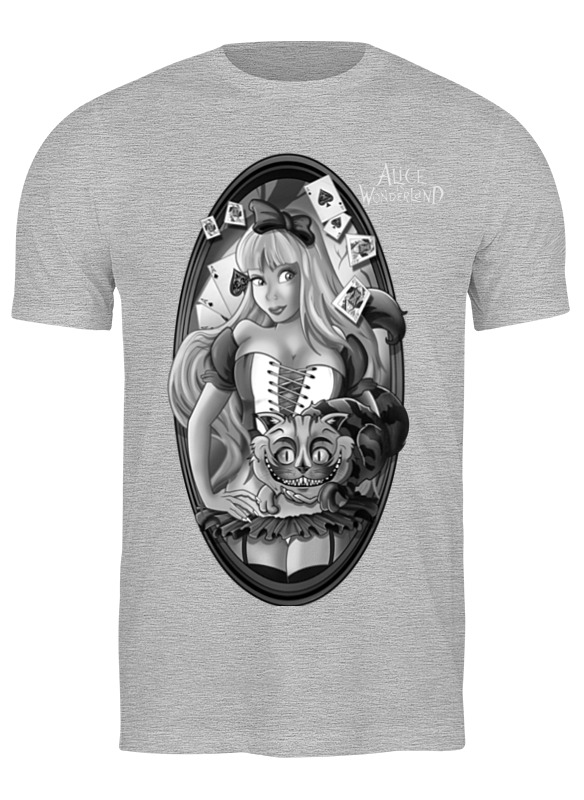 

Футболка мужская Printio Alice in wonderland серая S, Серый, Alice in wonderland
