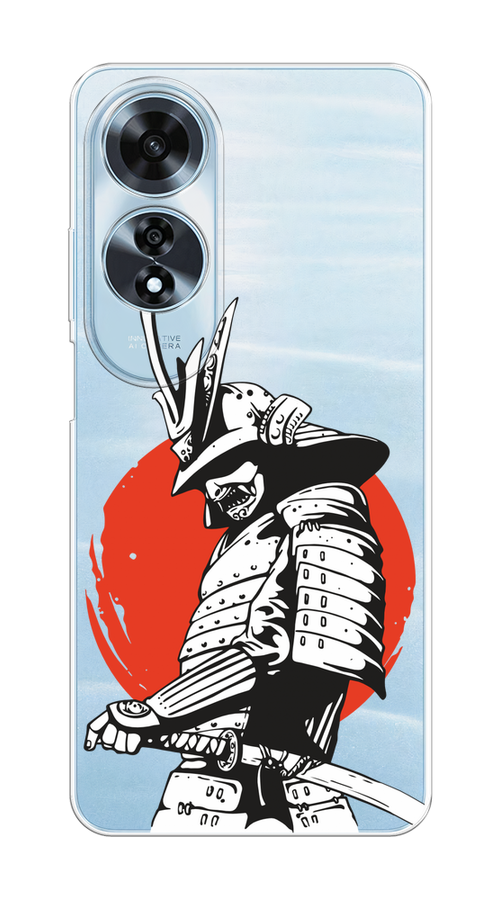 

Чехол на Oppo A60 "Самурай с катаной", Черный;красный;белый, 2516950-1