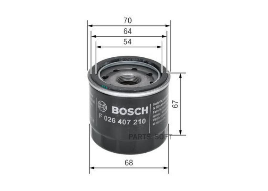 

Фильтр Масляный Bosch F 026 407 210 Bosch арт. F 026 407 210
