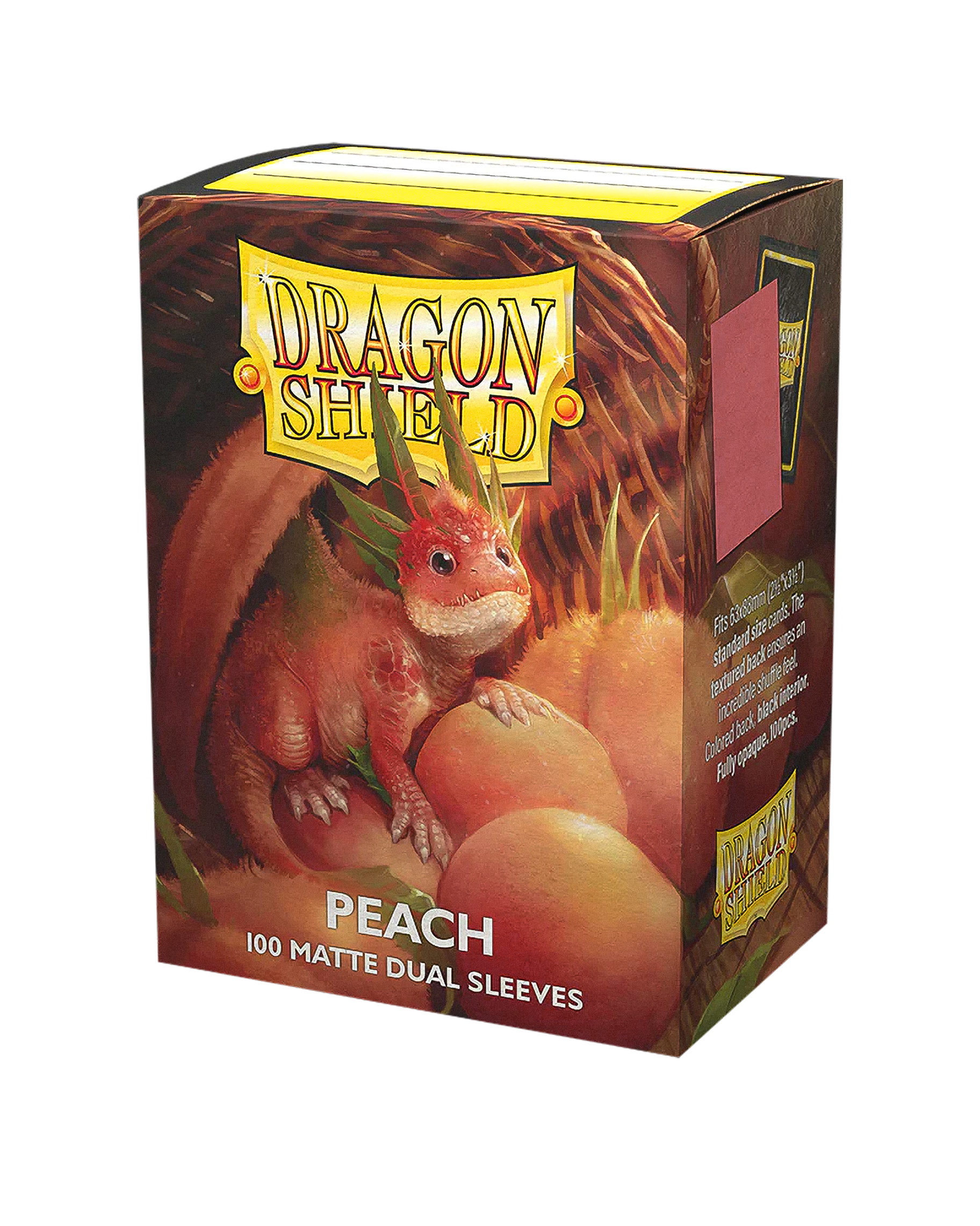 Протекторы Dragon Shield Peach 64x89 мм, 100 шт. для карт MTG, Pokemon протекторы dragon shield all might punch matte 64x89 мм 100 шт для карт mtg pokemon