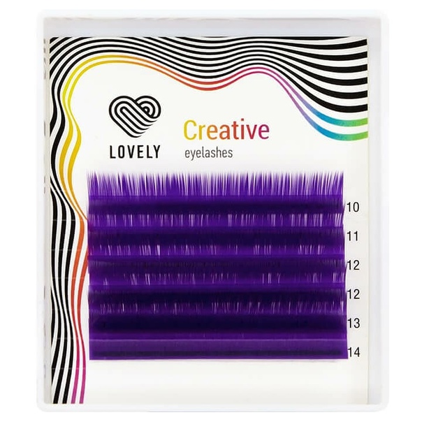 

Цветные Lovely Mini, Фиолетовые, C+, 0.10, 7-11 mm, 6 линий, 4627154594528