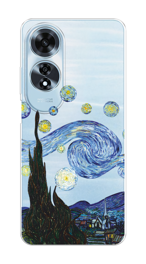 

Чехол на Oppo A60 "Ночь Ван Гога", Голубой;синий;черный, 2516950-1
