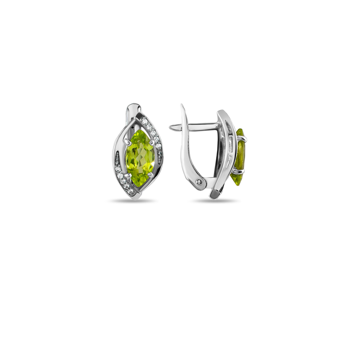 

Серьги из серебра Balex Jewellery 2704068008, хризолит, 2704068008