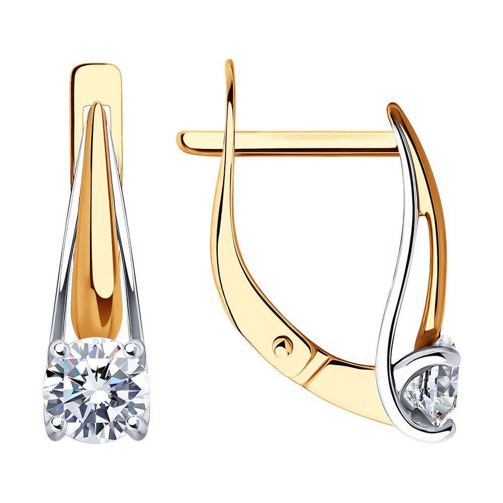 

Серьги из красного золота с фианитом Diamant 51-120-01727-1, 51-120-01727-1