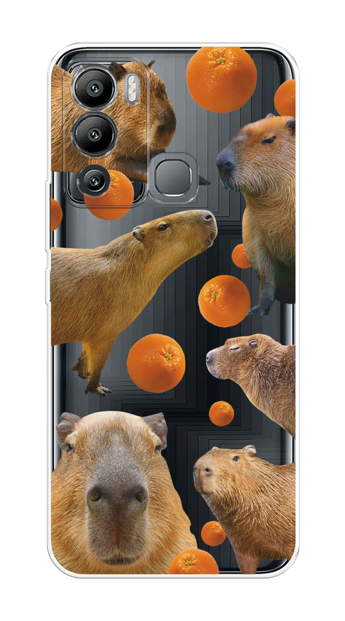 

Чехол на Infinix Hot 12i "Капибара и апельсины", Бежевый;оранжевый, 3101250-1