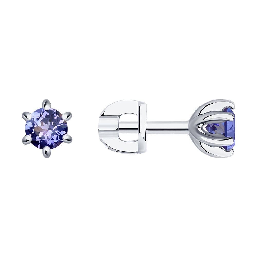 

Серьги из белого золота с танзанитом Diamant 52-222-01656-2, 52-222-01656-2