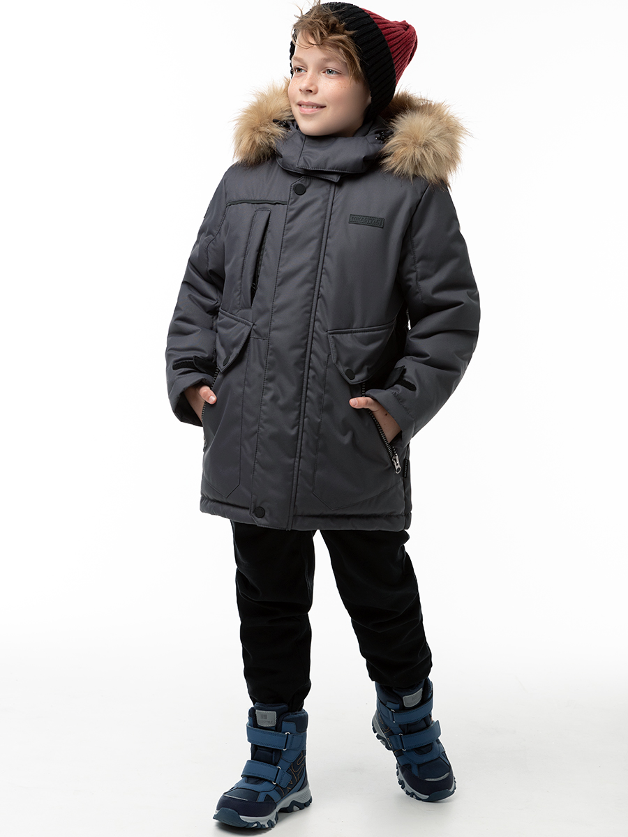 

Куртка детская NIKASTYLE 4з3524, графит, 128, Серый, 4з3524