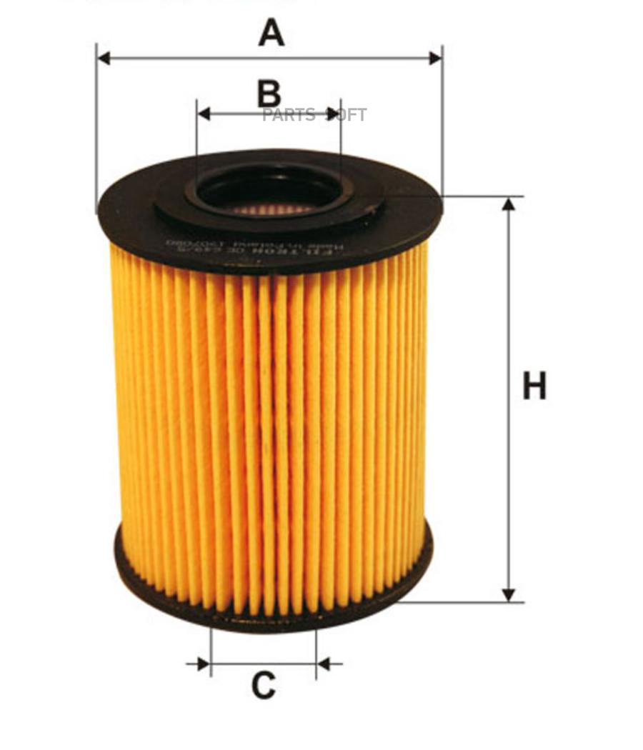 

Фильтр Масляный Filtron Oe649/5 Filtron арт. OE649/5
