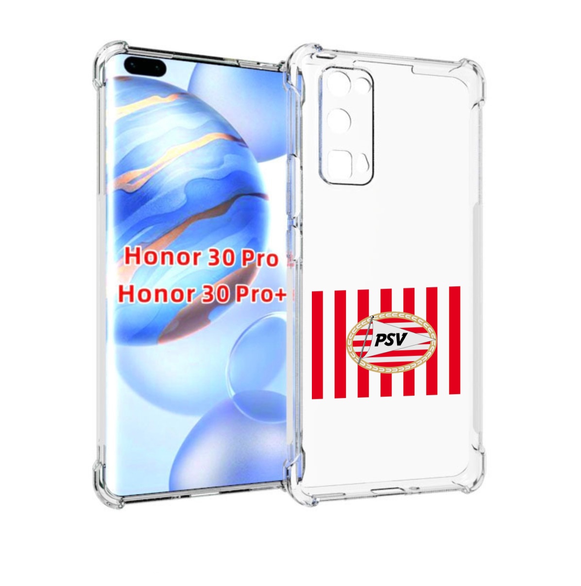 

Чехол бампер MyPads фк псв голландия мужской для Honor 30, Прозрачный, Tocco