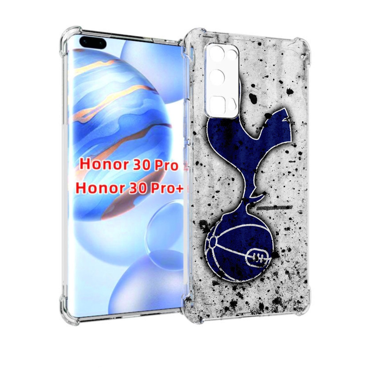 

Чехол бампер MyPads фк тоттенхэм лондон для Honor 30 Pro, Прозрачный, Tocco