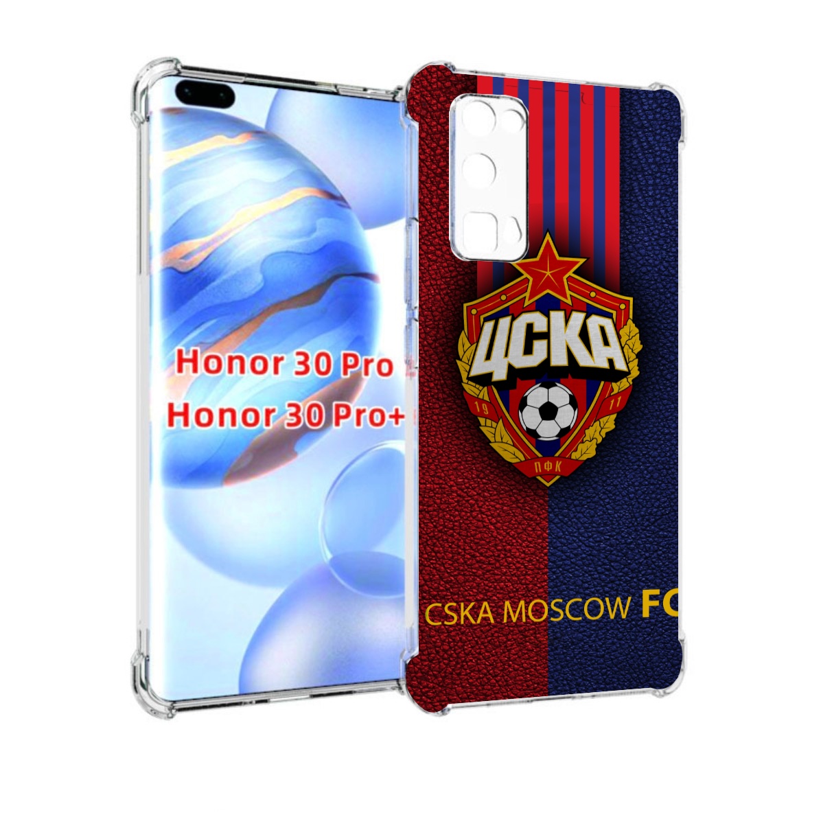 

Чехол бампер MyPads фк цска для Honor 30 Pro, Прозрачный, Tocco