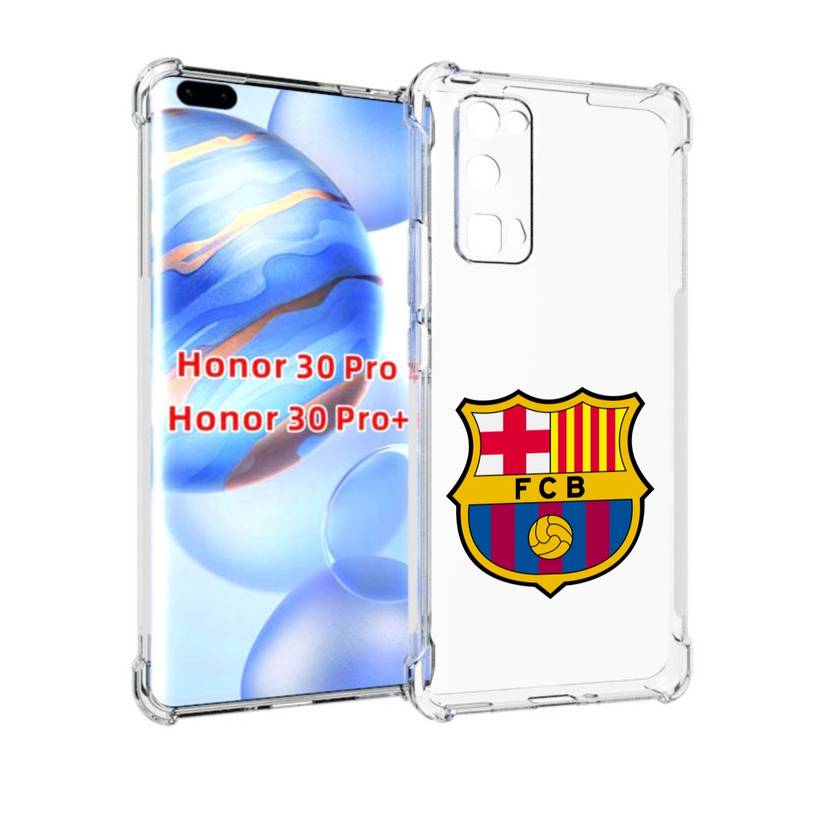 

Чехол бампер MyPads фк-барселона-2 для Honor 30 Pro, Прозрачный, Tocco