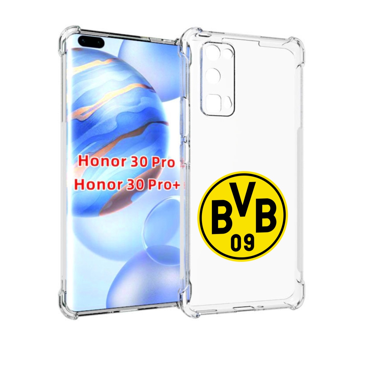 

Чехол бампер MyPads фк-боруссия для Honor 30 Pro, Прозрачный, Tocco