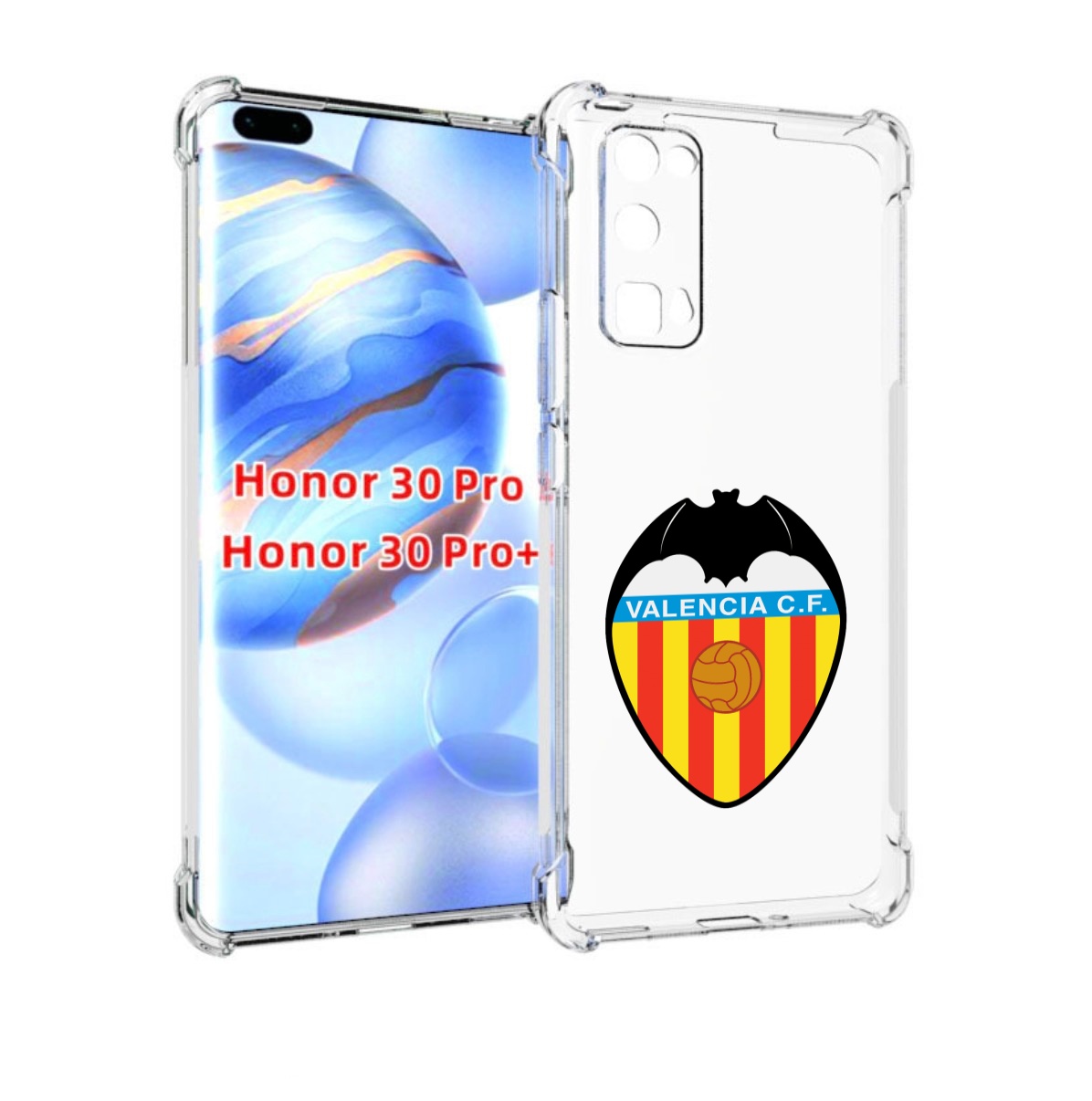 

Чехол бампер MyPads фк-валенсия-2 для Honor 30 Pro, Прозрачный, Tocco