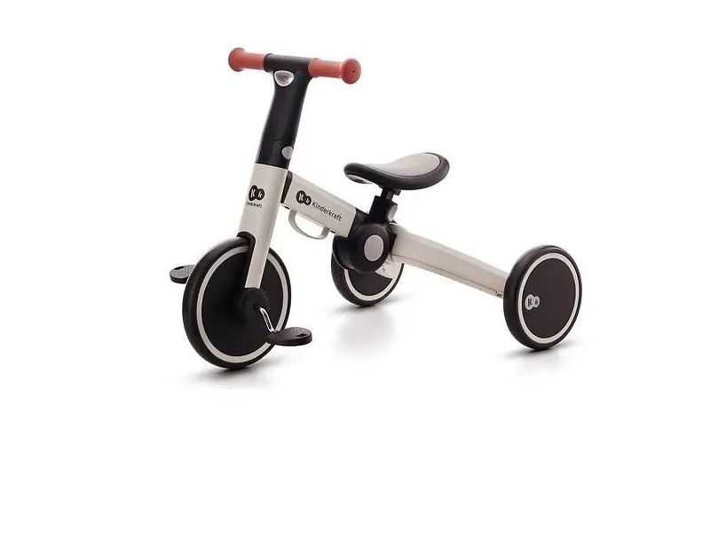 Беговел Kinderkraft 4TRIKE 3 в 1 складной трехколесный серый