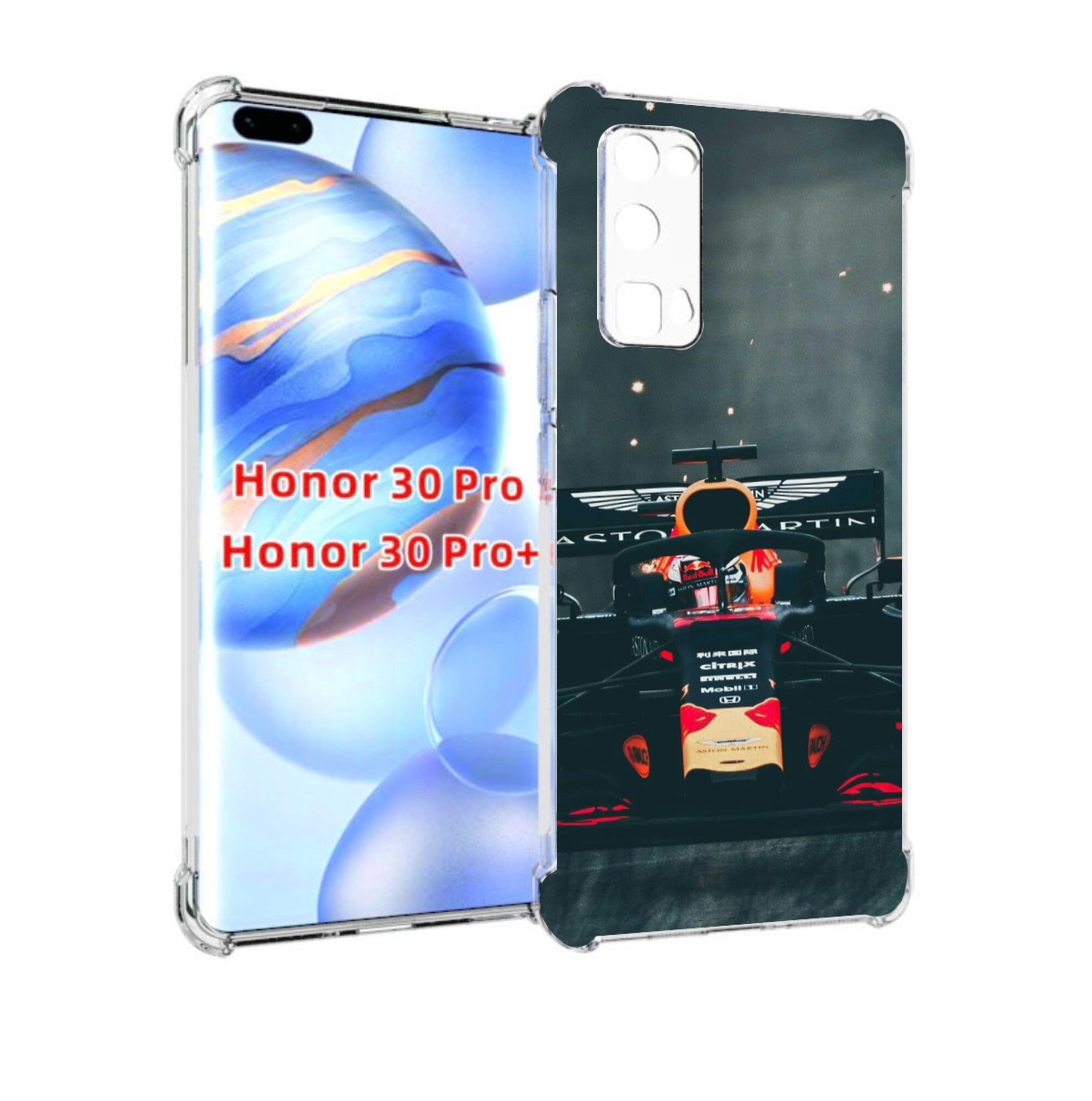 

Чехол бампер MyPads формула 1 астон мартин для Honor 30 P, Прозрачный, Tocco