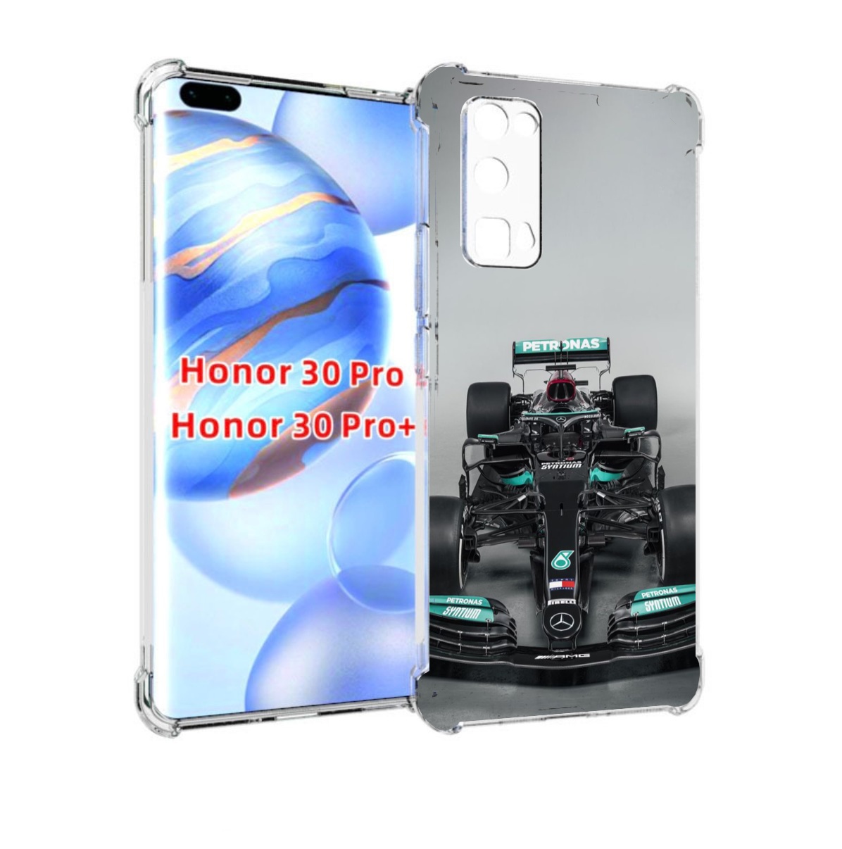 

Чехол бампер MyPads формула 1 мерседес для Honor 30 Pro, Прозрачный, Tocco