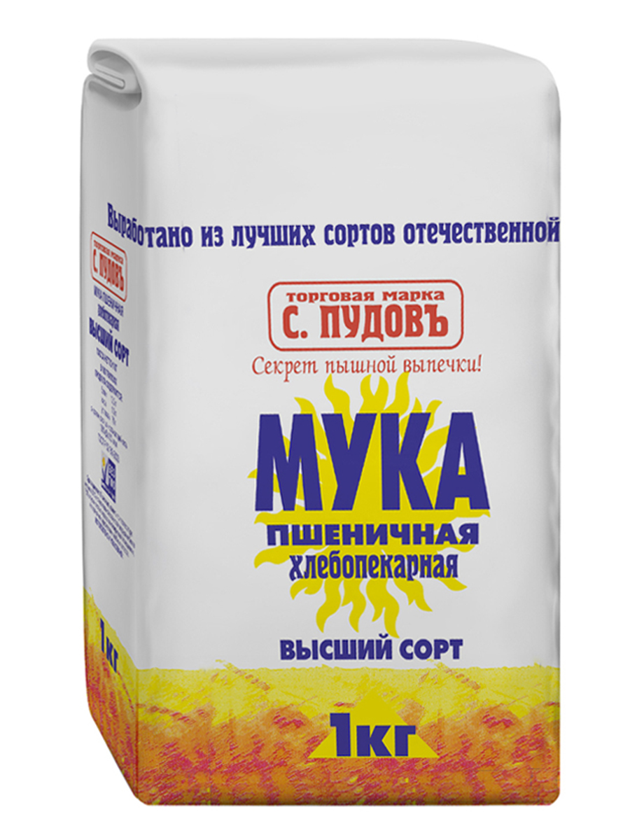 Мука пшеничная в/с С.Пудовъ, 1 кг