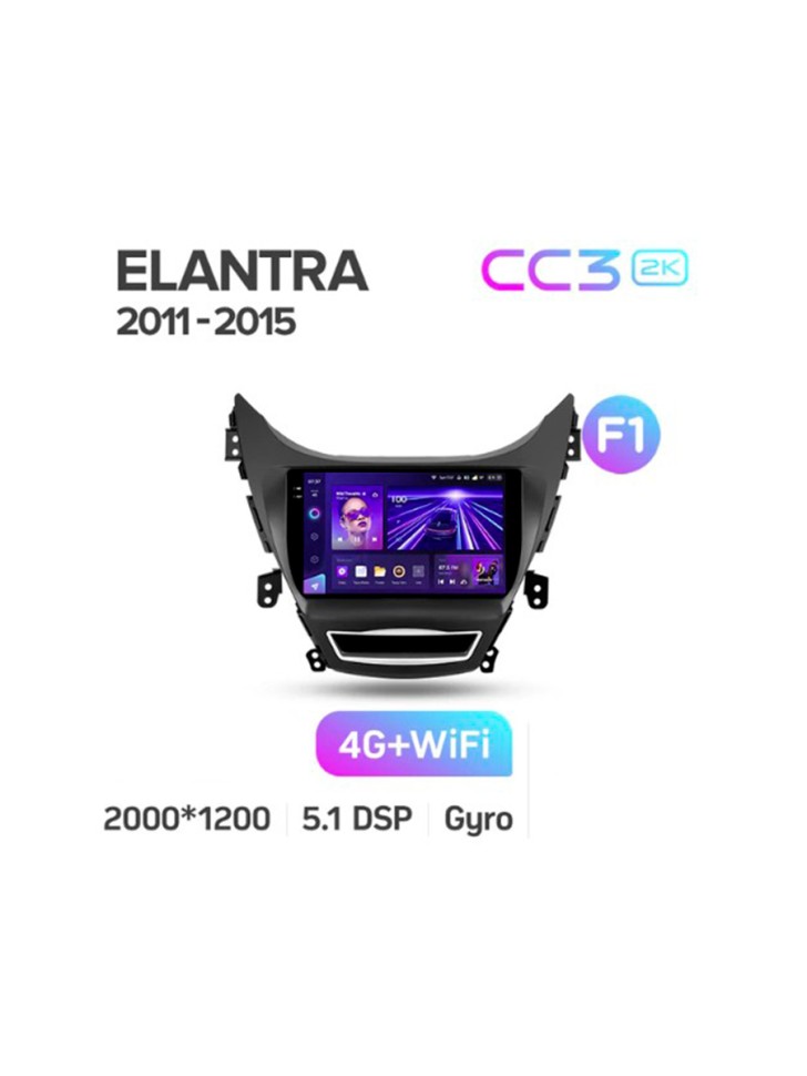 Магнитола ШГУ Teyes CC3 2K для Hyundai Elantra 5 JK GD MD UD 2011-2015 9 6128G Вар A 5258800₽