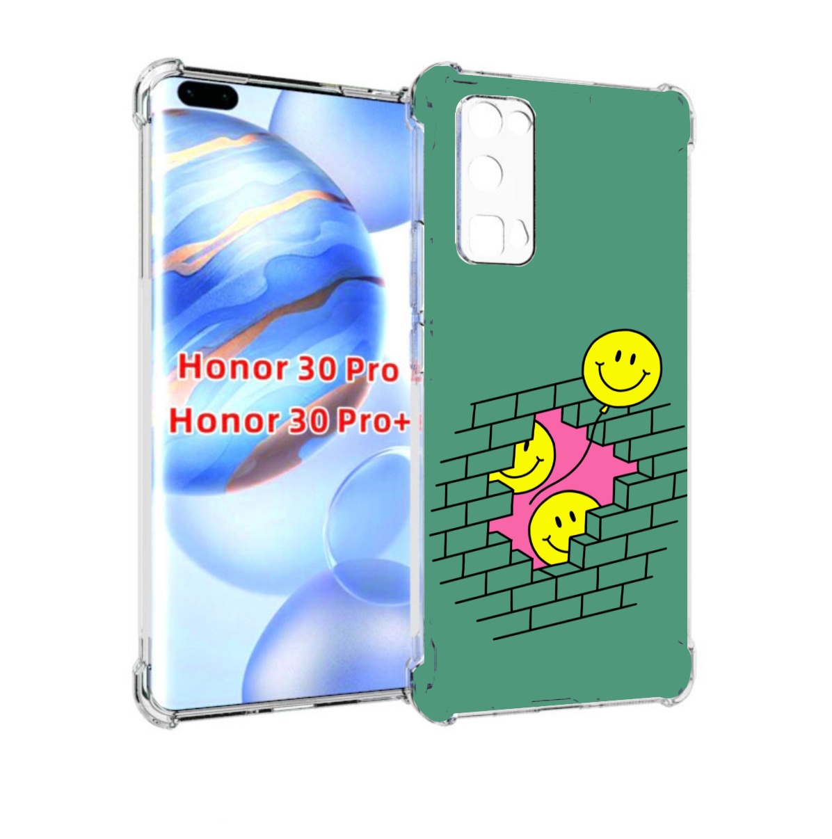

Чехол бампер MyPads шарики в стене для Honor 30 Pro, Прозрачный, Tocco