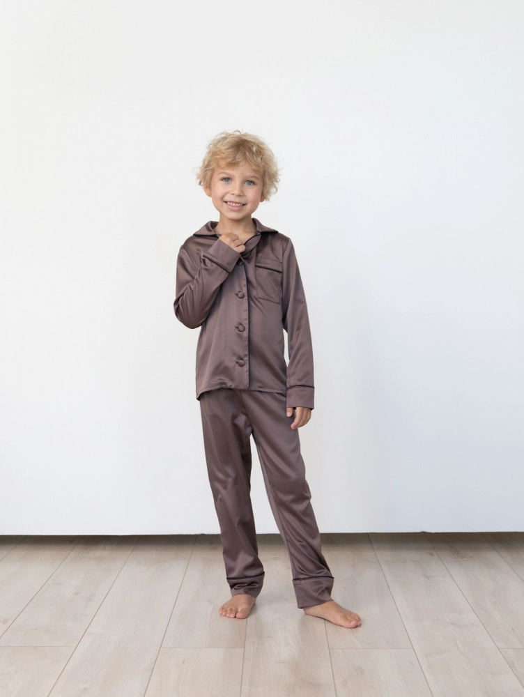 Пижама детская Малиновые Сны SHDTSH, коричневый, 146