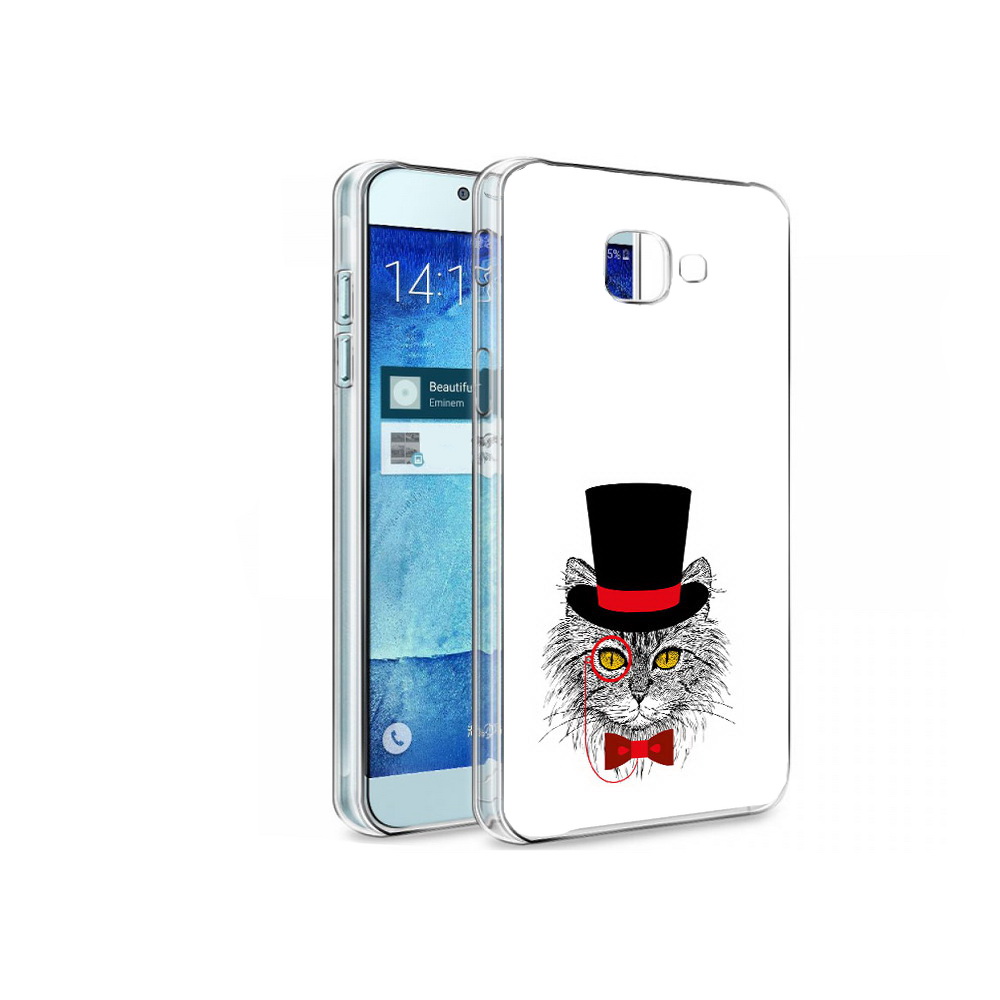 

Чехол MyPads Tocco для Samsung Galaxy A8 кот в шляпе, Tocco