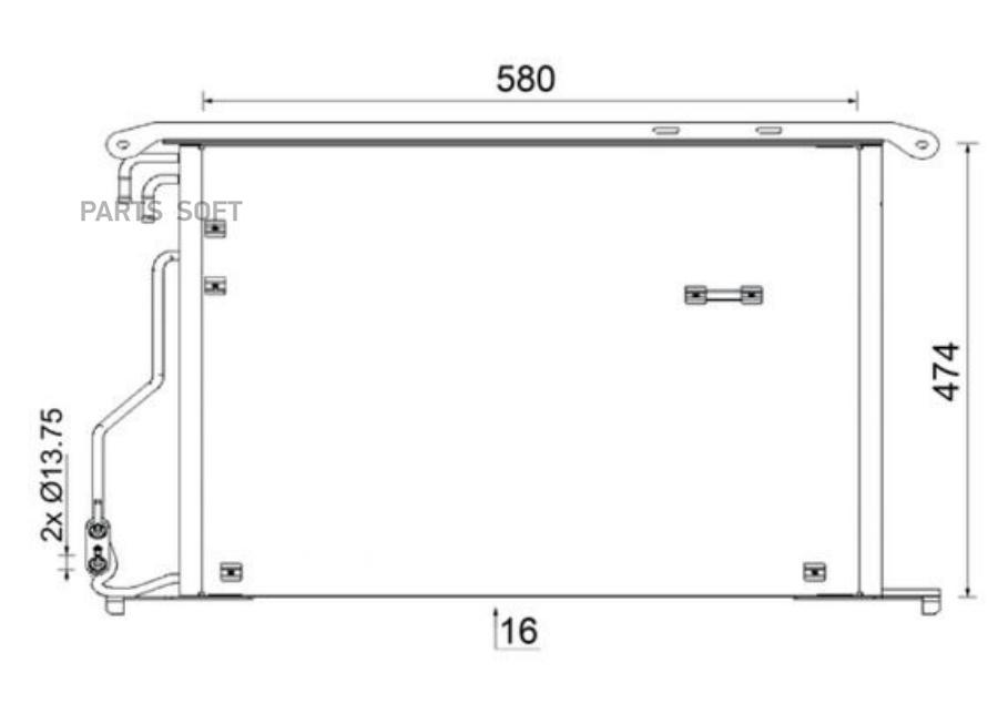 Конденсер Кондиционера Mahle/Knecht AC947000S