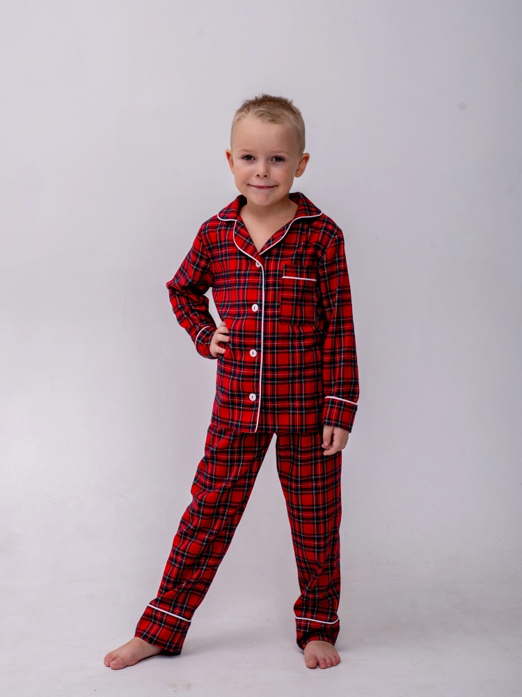 Пижама детская Малиновые Сны KLETBoy, красный; черный, 122