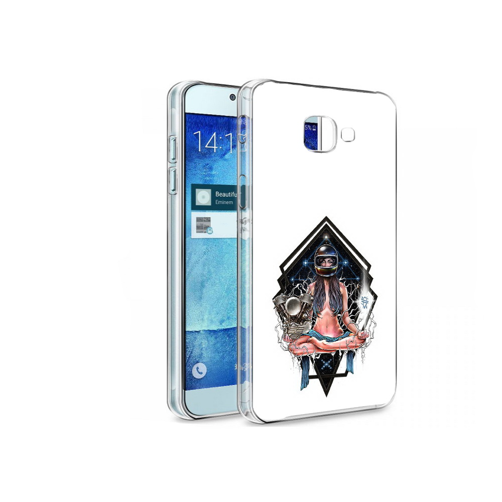 

Чехол MyPads Tocco для Samsung Galaxy A8 красивая девушка в шлеме, Tocco